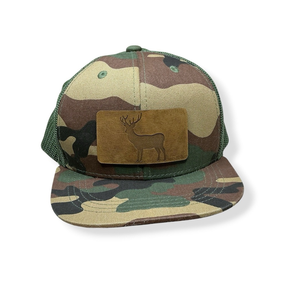 Decky Hat Boys Camo Deer Snapback Baseball Cap Kids Flat Brim Structured 5010